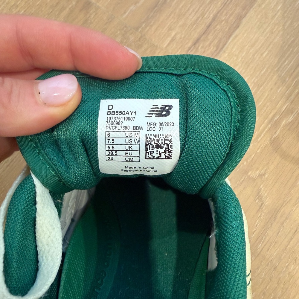 New Balance ALD COLLAB Off-White and Teal Sneakers - Picture 4 of 5